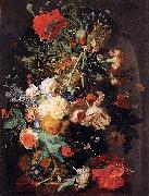 Jan van Huijsum Vase of Flowers in a Niche Germany oil painting artist